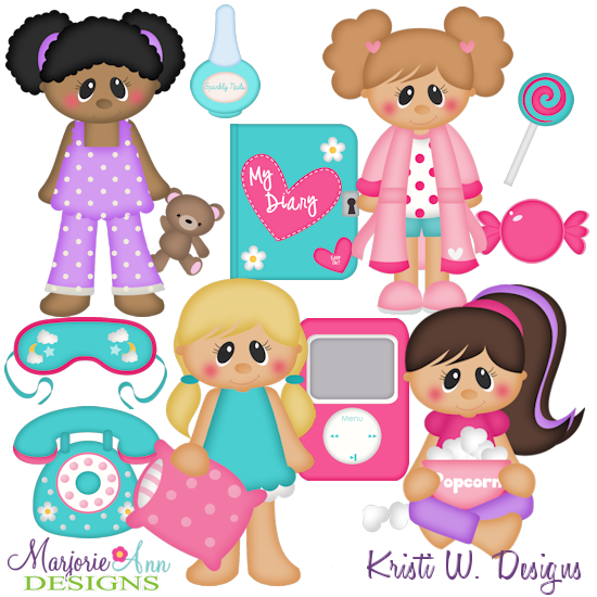 Sleepover SVG Cutting Files + Clipart - Click Image to Close